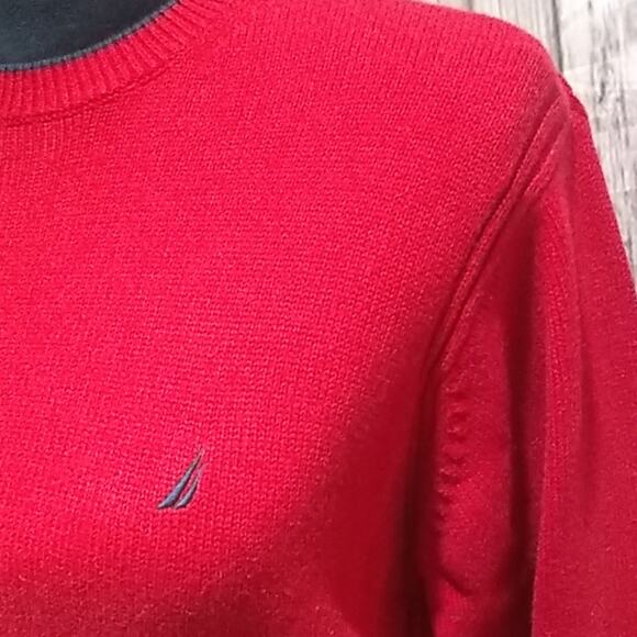 Nautica Red Crewnneck Sweater XS - Picture 2 of 7